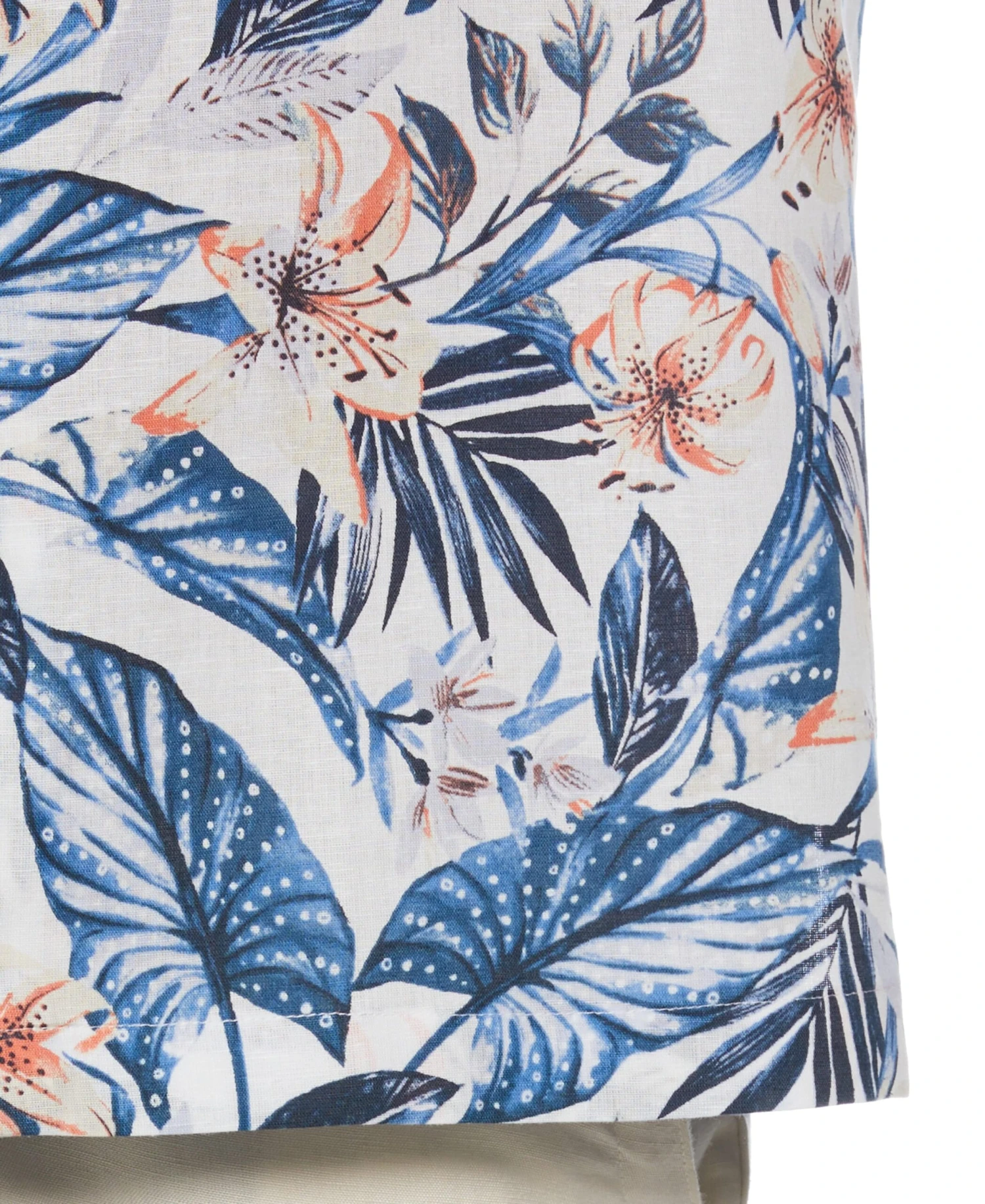 Big & Tall Linen Blend Floral Print Shirt 4 Big & Tall Linen Blend Floral Print Shirt - Image 4