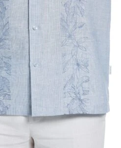 Big & Tall Tropical Panel Linen-Blend Shirt -Cubavera Big Tall Tropical Panel Linen Blend Shirt Cubavera 3