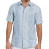 Big & Tall Tropical Panel Linen-Blend Shirt