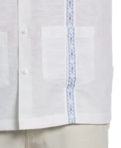 Contrast Embroidered Guayabera -Cubavera Contrast Embroidered Guayabera Cubavera 3