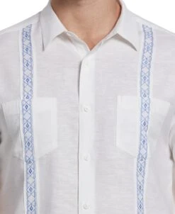 Contrast Embroidered Guayabera -Cubavera Contrast Embroidered Guayabera Cubavera 4