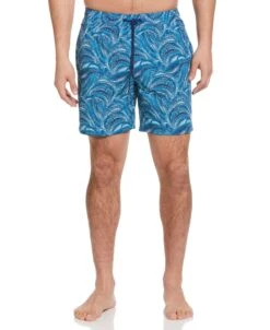 Cubavera™ Wave Print 7" Swim Short