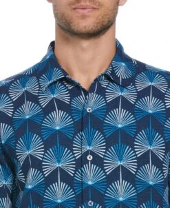 Geo Botanical Print Shirt -Cubavera Geo Botanical Print Shirt Cubavera 3