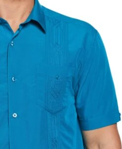 Geo Embroidered Guayabera Shirt -Cubavera Geo Embroidered Guayabera Shirt Cubavera 4