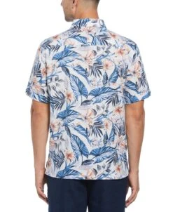 Cubavera -Cubavera Linen Blend Floral Print Shirt Cubavera 2