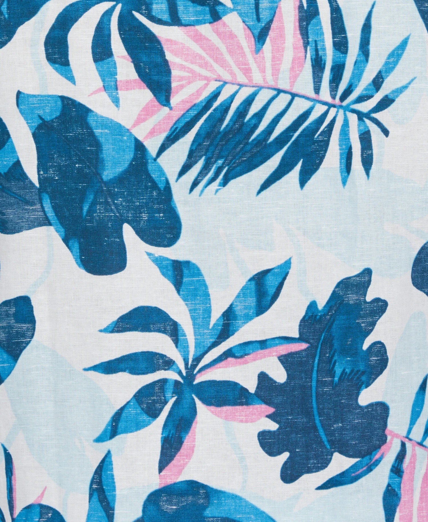 Linen Blend Reverse Tropical Print Shirt 5 Linen Blend Reverse Tropical Print Shirt - Image 5