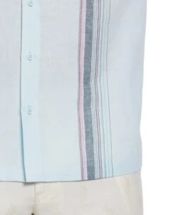 Linen Blend Stripe Panel Shirt -Cubavera Linen Blend Stripe Panel Shirt Cubavera 4
