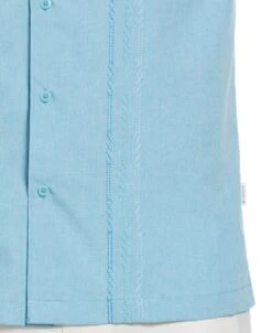 Miami Dolphins Geo Embroidered Panel Chambray Shirt -Cubavera Miami Dolphins Geo Embroidered Panel Chambray Shirt Cubavera 4