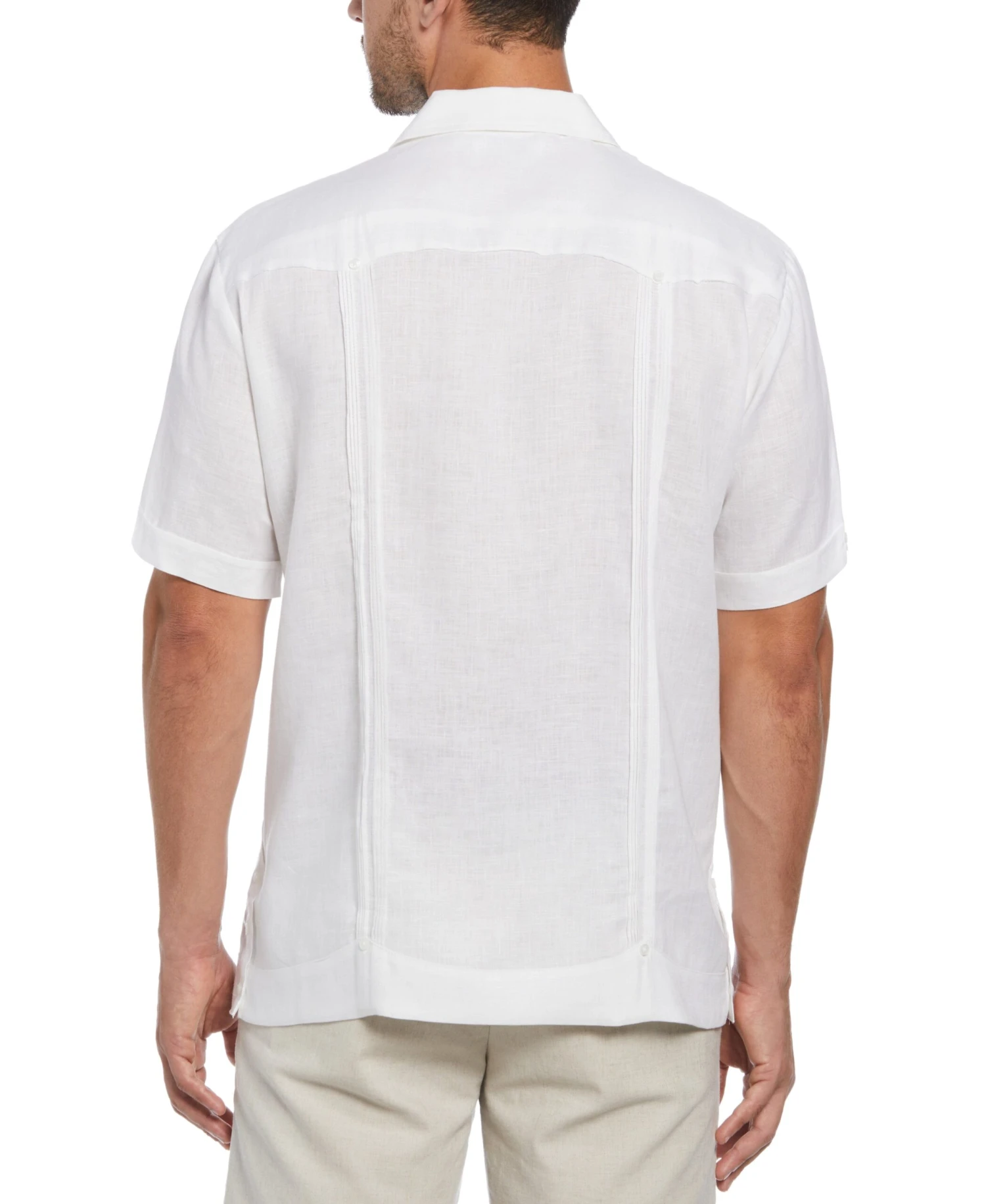 Miami Dolphins Throwback Logo Linen Short Sleeve 4 Pocket Guayabera 2 Miami Dolphins Throwback Logo Linen Short Sleeve 4 Pocket Guayabera - Image 2