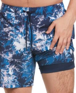 Palm Print 7" Swim Short -Cubavera Palm Print 7 Swim Short Cubavera 4