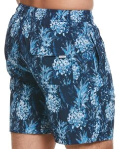 Pineapple Print 7" Swim Trunks -Cubavera Pineapple Print 7 Swim Trunks Cubavera 3