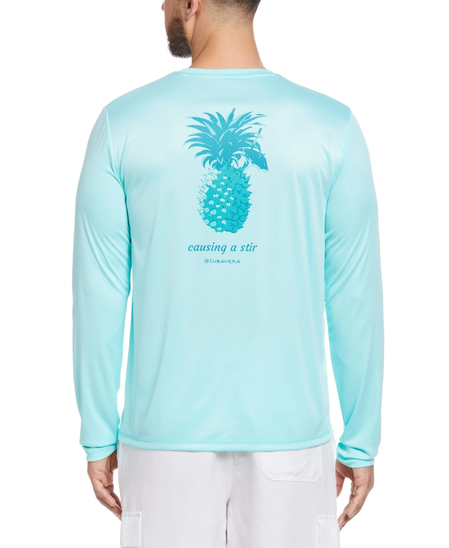 Sun Protection Pineapple Print Stretch Shirt 2 Sun Protection Pineapple Print Stretch Shirt - Image 2