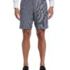 Textured Linen-Blend Flat Front Short