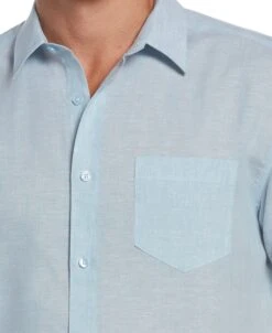 TravelSelect™ Linen-Blend One Pocket Shirt -Cubavera TravelSelecttm Linen Blend One Pocket Shirt Cubavera 3