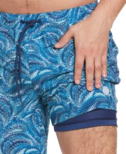 Wave Print 7" Swim Trunks -Cubavera Wave Print 7 Swim Trunks Cubavera 4